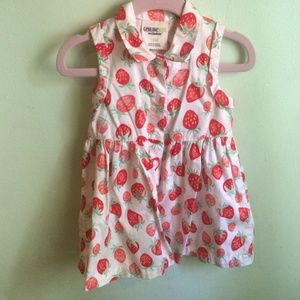 Strawberry print dress.